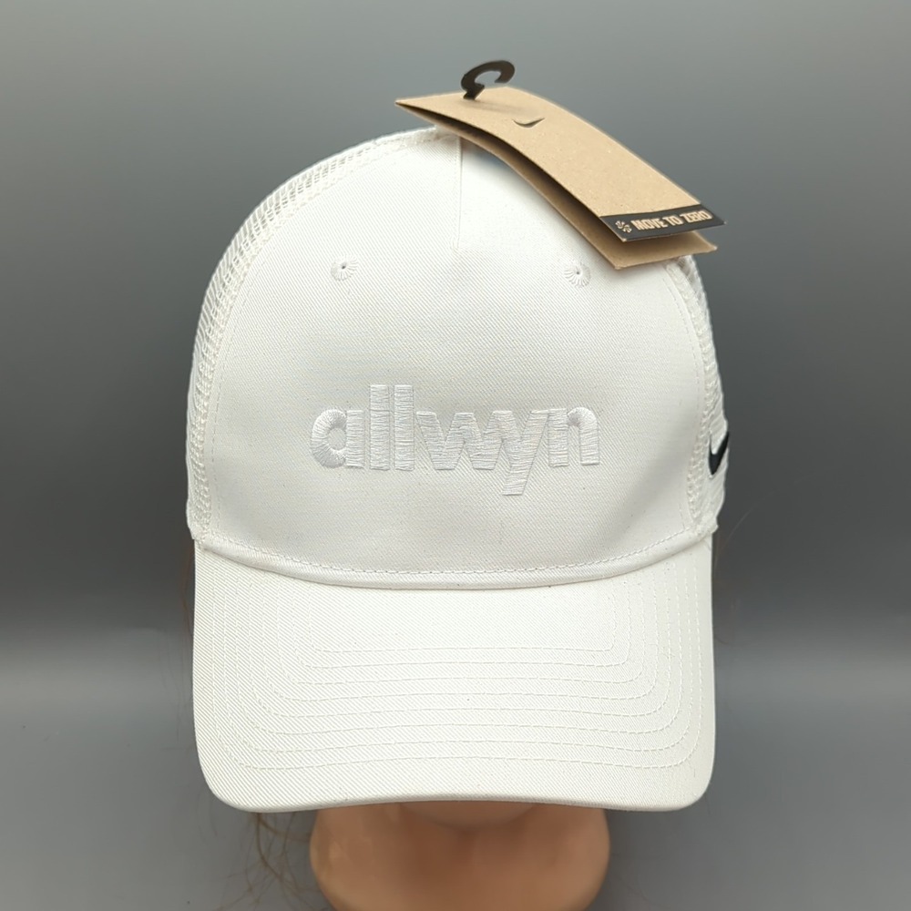 Allwyn Entertainment Hat Nike Rise Cap White M/L Snapback Adjustable Mesh NWT